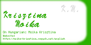 krisztina moika business card